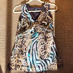 Tribal animal print dress top